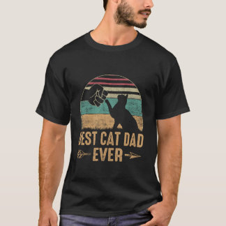Camiseta Mejor Papá Gato de Todos los Tiempos Divertido Ret