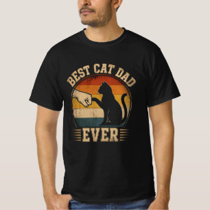 Camiseta Mejor Papá Gato de Todos los Tiempos Puño en Alto