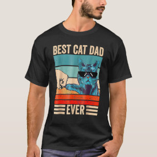 Camiseta Mejor papá gato de todos los tiempos Puño golpeado