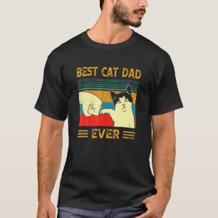 Camiseta Mejor papá gato de todos los tiempos Puño golpeado