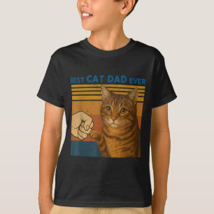 Camiseta Mejor papá gato de todos los tiempos regalos diver
