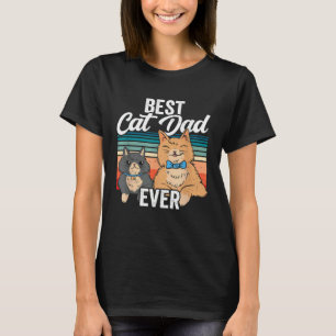 Camiseta Mejor papá gato de todos Papá Día del padre Frase