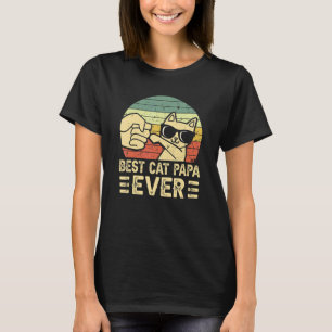 Camiseta Mejor Papá Gato del Mundo Golpe Ajustado Día del P