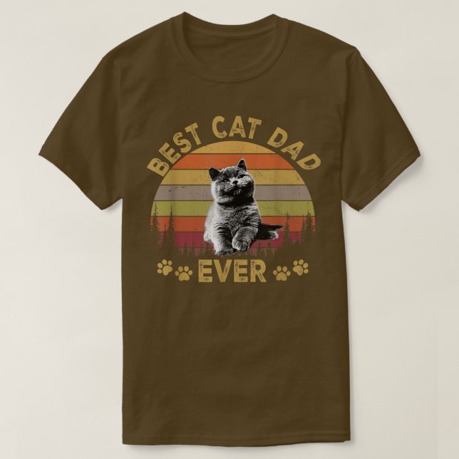 Camiseta Mejor Papá Gato Día De Papá Noel Gato 2022 (Diseño del anverso)