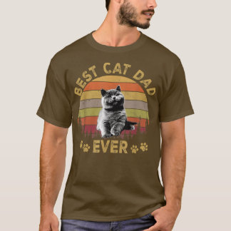 Camiseta Mejor Papá Gato Día De Papá Noel Gato 2022