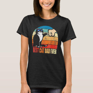 Camiseta Mejor Papá Gato Jamás Paw Fist Bump Padres Día Tee