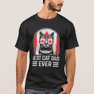 Camiseta Mejor Papa Gato Nunca Maple Leaf Canada Day Canadi