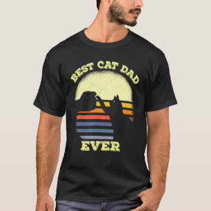 Camiseta Mejor Papá Gato Nunca Tee - Vintag Día Padre Gato