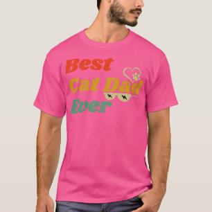 Camiseta Mejor Papá Gato Nunca Vintage Cat Daddy3