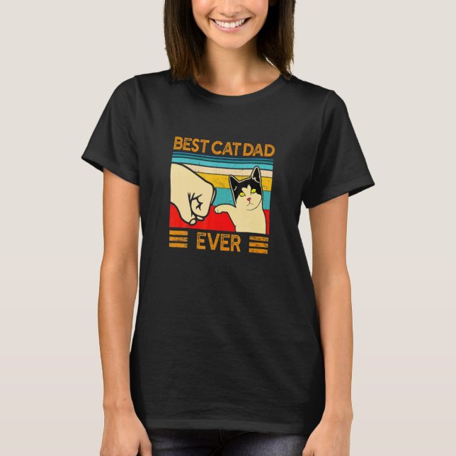 Camiseta Mejor Papá Gato Padre De Gato (Anverso)