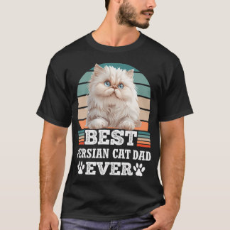 Camiseta Mejor papá gato persa del mundo Gato persa