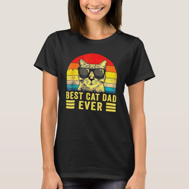 Camiseta Mejor Papá Gato Que Alguna Vez Salto Para El Padre (Anverso)
