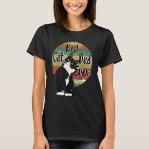 Camiseta Mejor papá gato que nunca fue retro gracioso del D