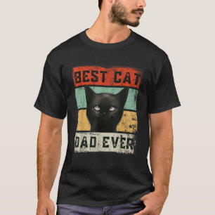 Camiseta Mejor Papá Gato Siempre Gracioso Retro Vintage Mol
