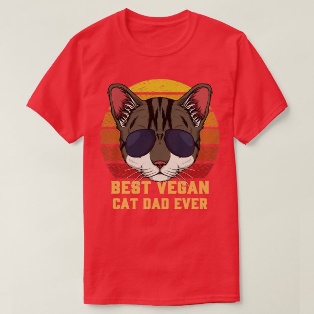 Camiseta Mejor Papá Gato Vegan (Diseño del anverso)