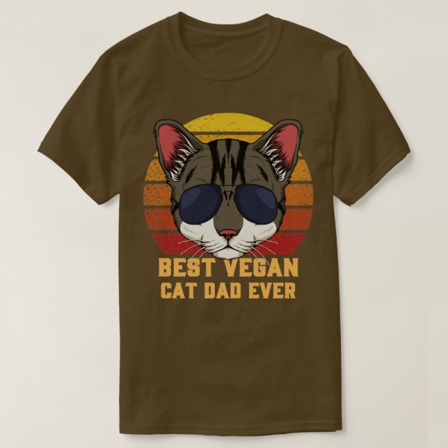 Camiseta Mejor Papá Gato Vegan (Diseño del anverso)