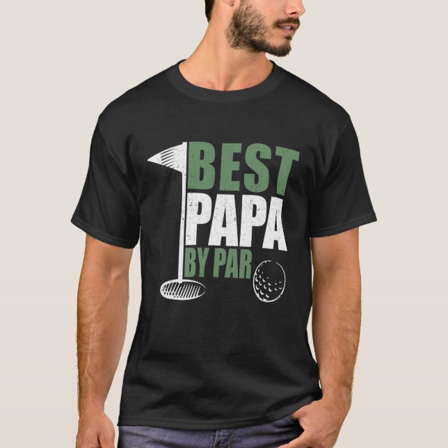 Camiseta Mejor Papá Gracioso Del Día Del Padre Par Golf Dad (Anverso)