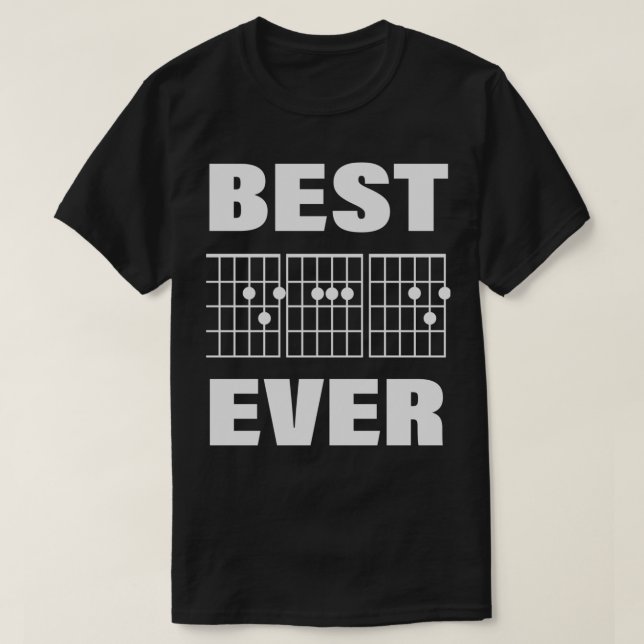 Camiseta Mejor Papá Guitarra De La Historia - Gracioso Rega (Diseño del anverso)