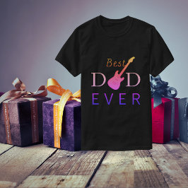 Camiseta Mejor Papá Guitarra De Música Guay Día De Los Padr