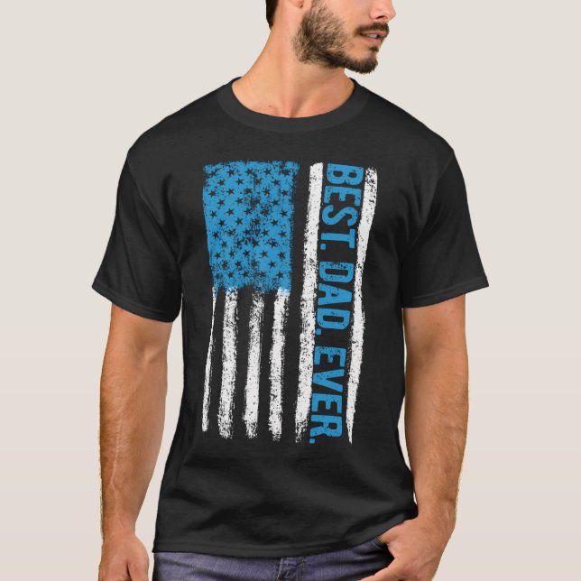 Camiseta Mejor Papá Hasta El 4 De Julio La Bandera Estadoun (Anverso)