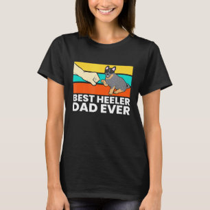 Camiseta Mejor Papá Heeler de Todos los Tiempos Papá Blue H