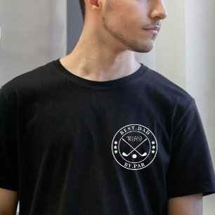 Camiseta Mejor papá inicial minimalista personalizado por P