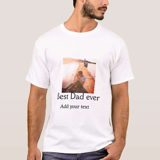Camiseta Mejor papá jamás agregar nombre imagen padres día  (Anverso)