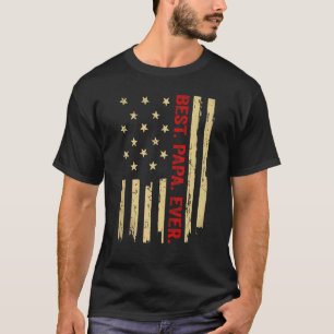 Camiseta Mejor Papa jamás Bandera Estadounidense Orgullo Ab