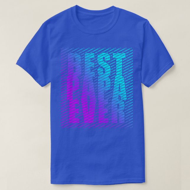 Camiseta Mejor Papa jamás Guay Typography Blue Purprle (Diseño del anverso)