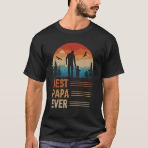 Camiseta Mejor Papa jamás hombres retro vintage decoración 