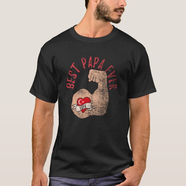 Camiseta Mejor Papa jamás padre turco (Anverso)