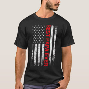 Camiseta Mejor Papa jamás pintado bandera estadounidense pa