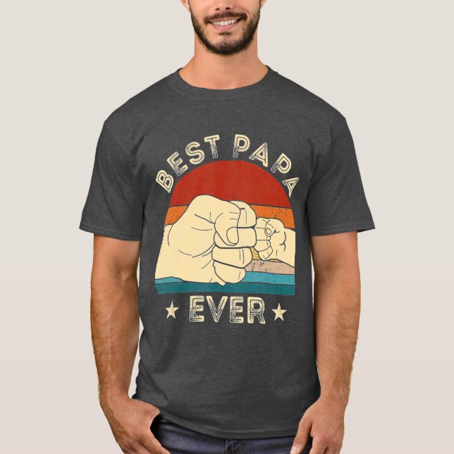 Camiseta Mejor Papa jamás puño Bump Gracioso Abuelo (Anverso)