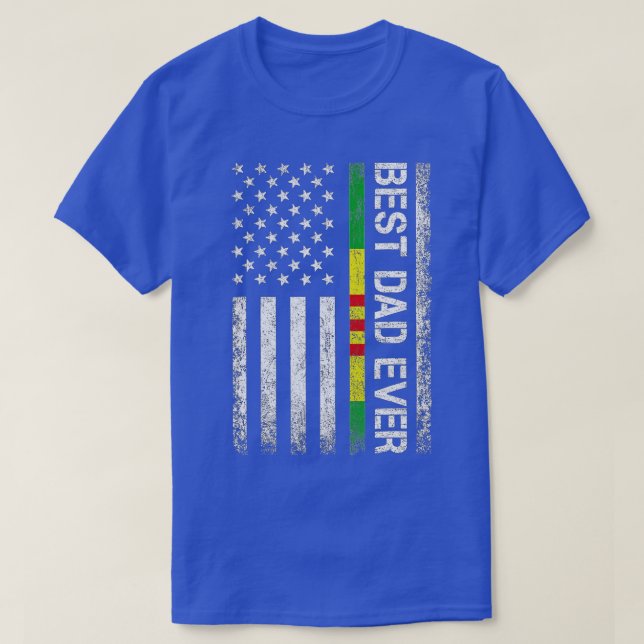 Camiseta Mejor Papá Jamás Vietnam Veterano Bandera Estadoun (Diseño del anverso)