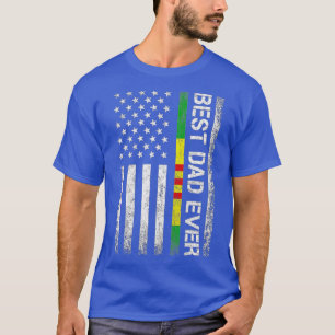 Camiseta Mejor Papá Jamás Vietnam Veterano Bandera Estadoun