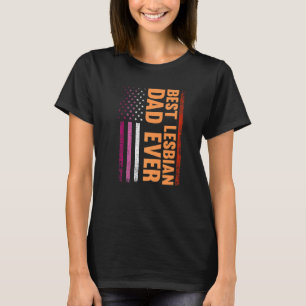 Camiseta Mejor Papá Lesbiano Siempre Lgbt Orgullo Gay Lesbi