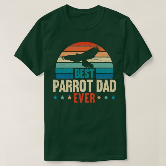 Camiseta Mejor papa loro que ve pájaros pájaros pájaros 1 (Diseño del anverso)