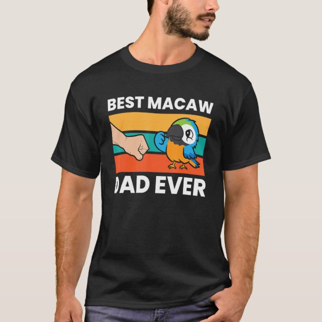 Camiseta Mejor papa macaw jamás loro macaw (Anverso)