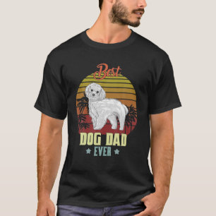 Camiseta Mejor papá maltés de todos Papá amante de los perr