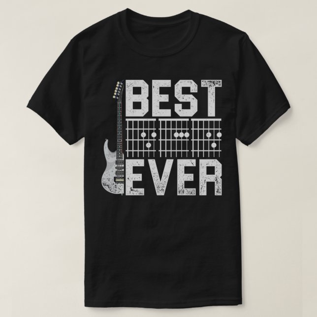 Camiseta Mejor Papá Músico De Historia Divertida Guitarra T (Diseño del anverso)