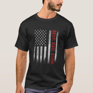 Camiseta Mejor Papá Nunca Bandera Estadounidense 