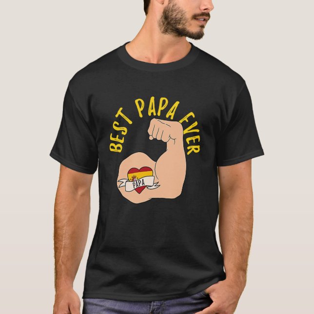 Camiseta Mejor Papá Nunca Día del Padre Español (Anverso)