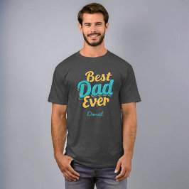 Camiseta Mejor Papá Nunca | Día del padre personalizado ret