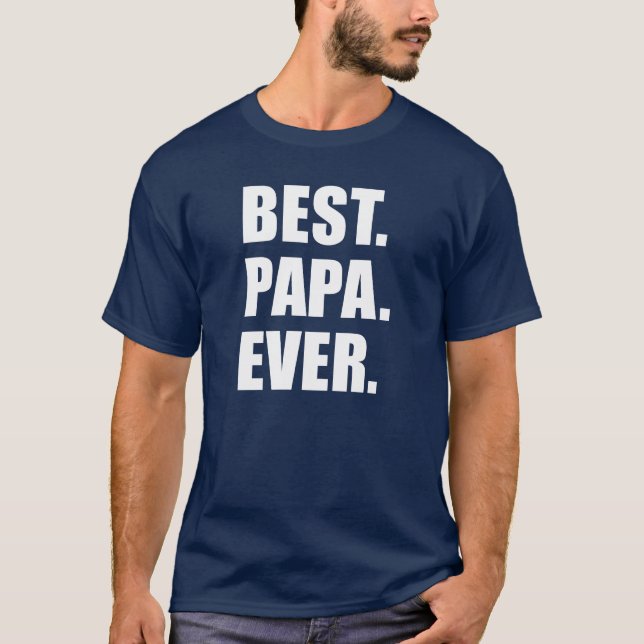 Camiseta Mejor Papa nunca (OSCURO) (Anverso)
