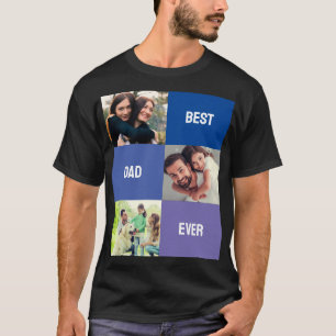 Camiseta Mejor Papá Nunca   Padres Día 3 Collage de fotos