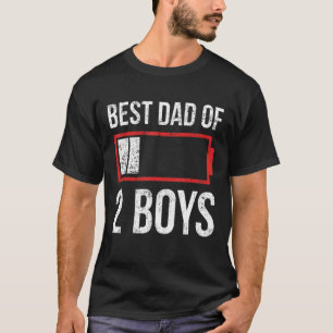 Camiseta Mejor papá papá papá papá 2 niños gemelos