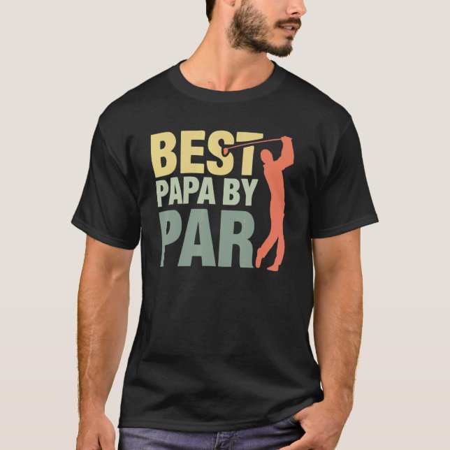 Camiseta Mejor Papa para los hombres por el abuelo de golf  (Anverso)