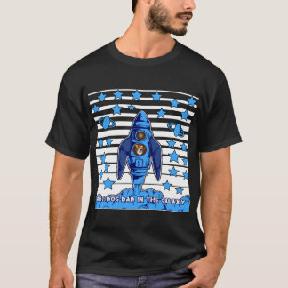 Camiseta Mejor Papá Perro de la Galaxia Cohete Espacial Reg