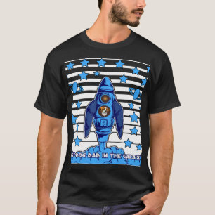 Camiseta Mejor Papá Perro de la Galaxia Cohete Espacial Reg