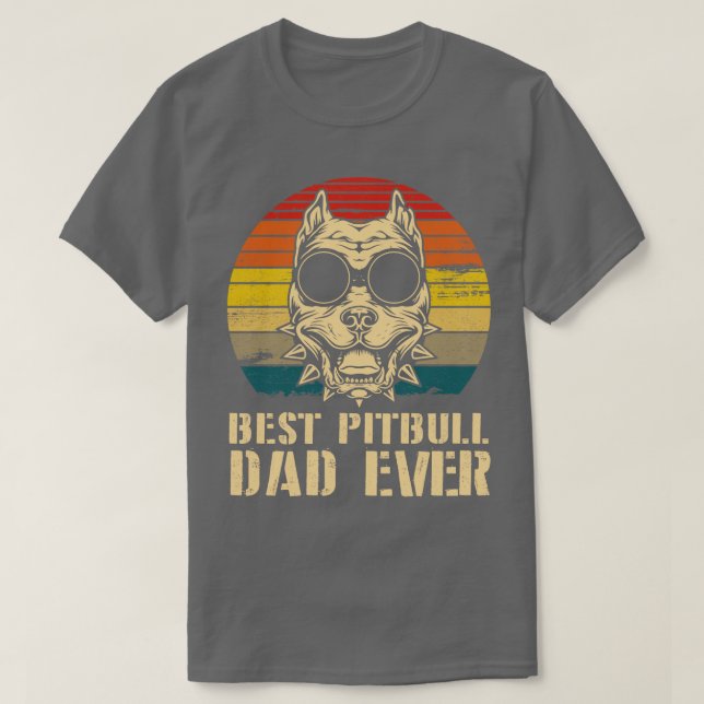 Camiseta Mejor Papá Perro de Pitbull Feliz Papá Perro P (Diseño del anverso)